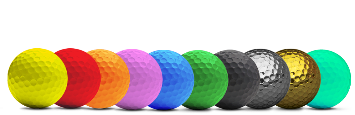 coloured golfballs