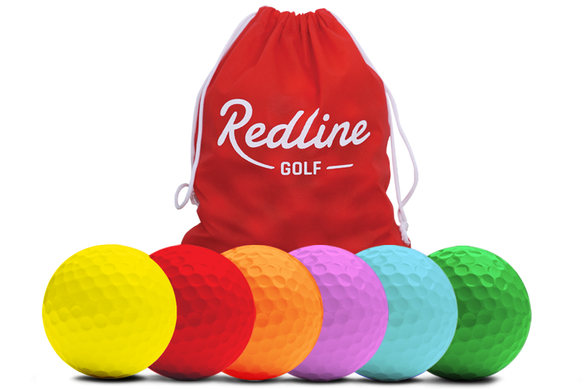 60P bag with coloured golf balls
